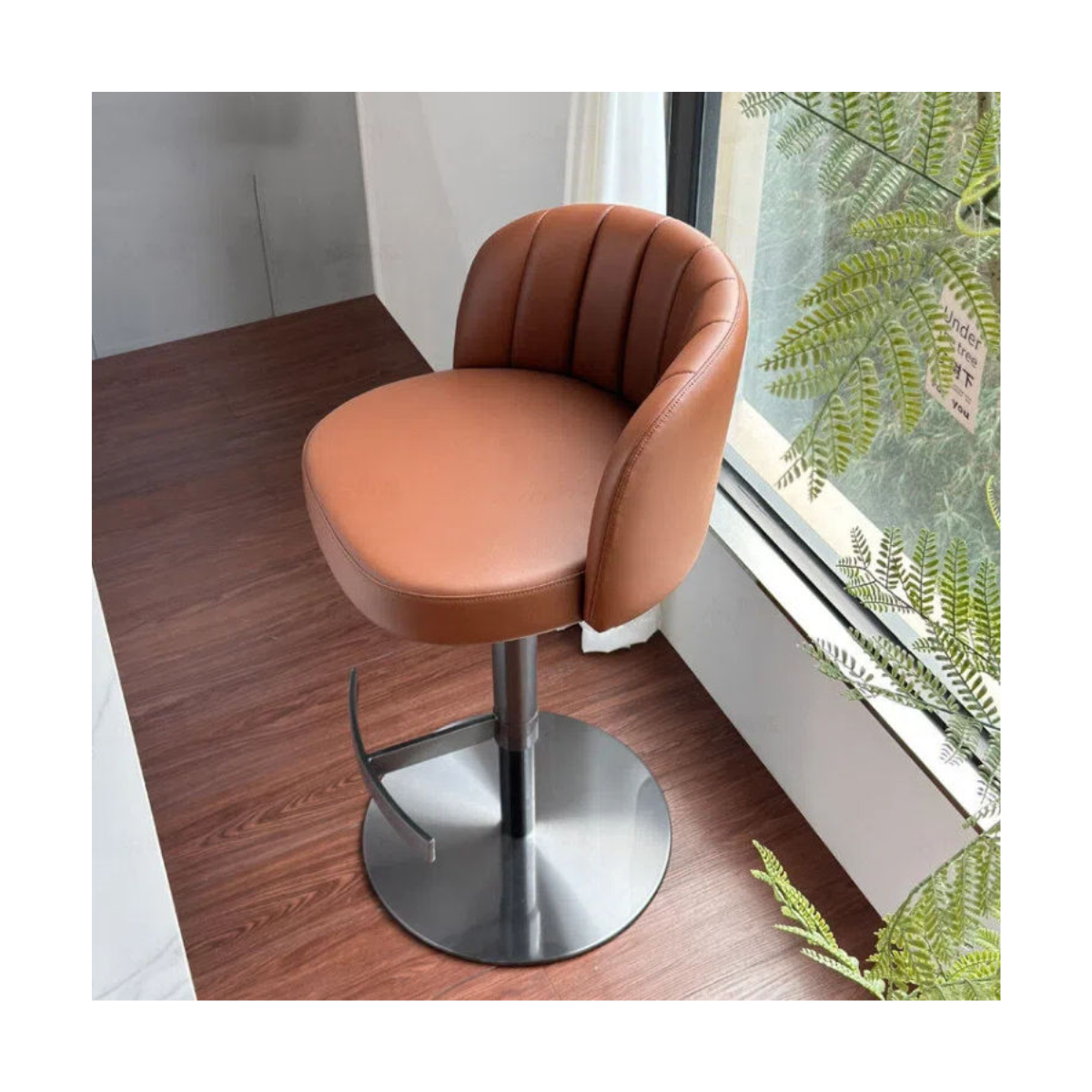 Rounded Rust Bar Stool